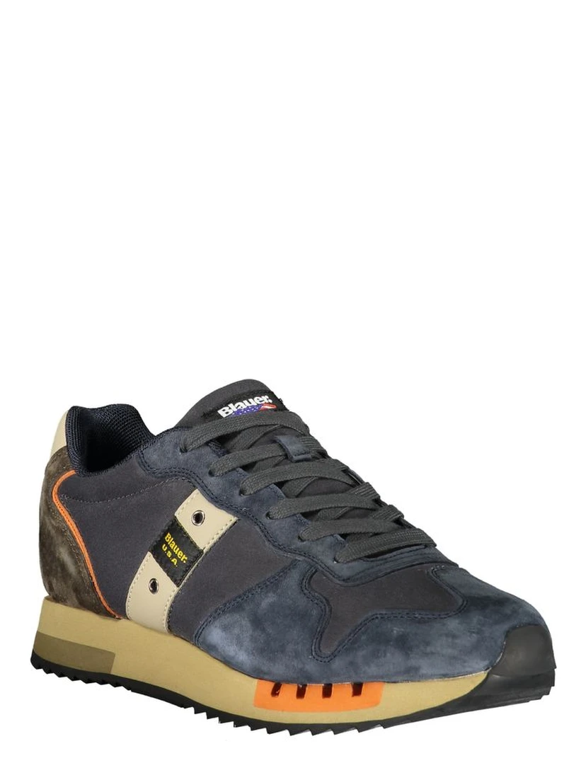 Blue Polyester Sneaker