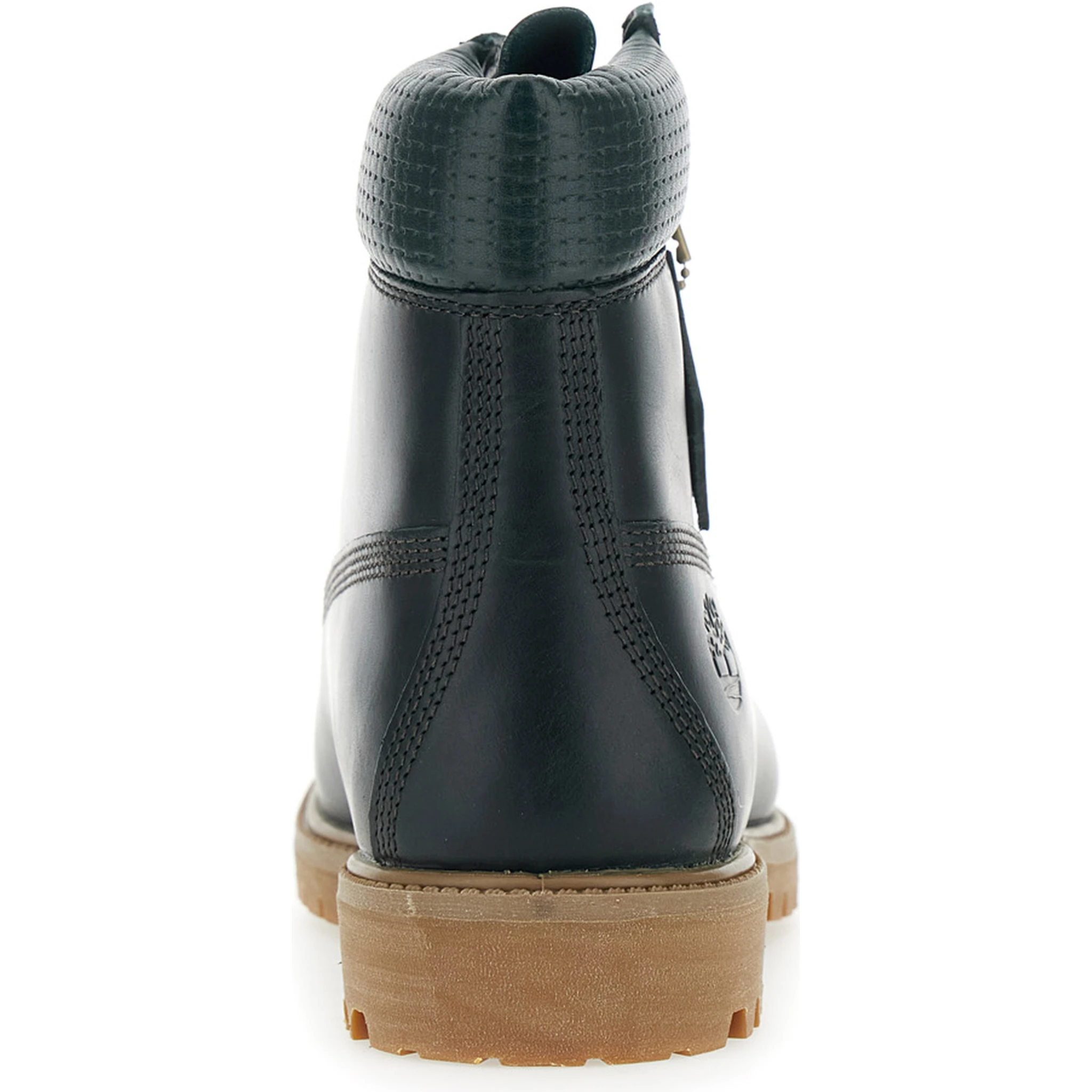 Green Water-Proof Boots with Logo Plate in Leather Man