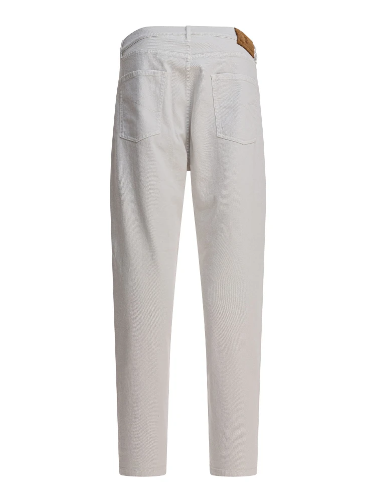 Logo-embroidered cotton trousers alternative
