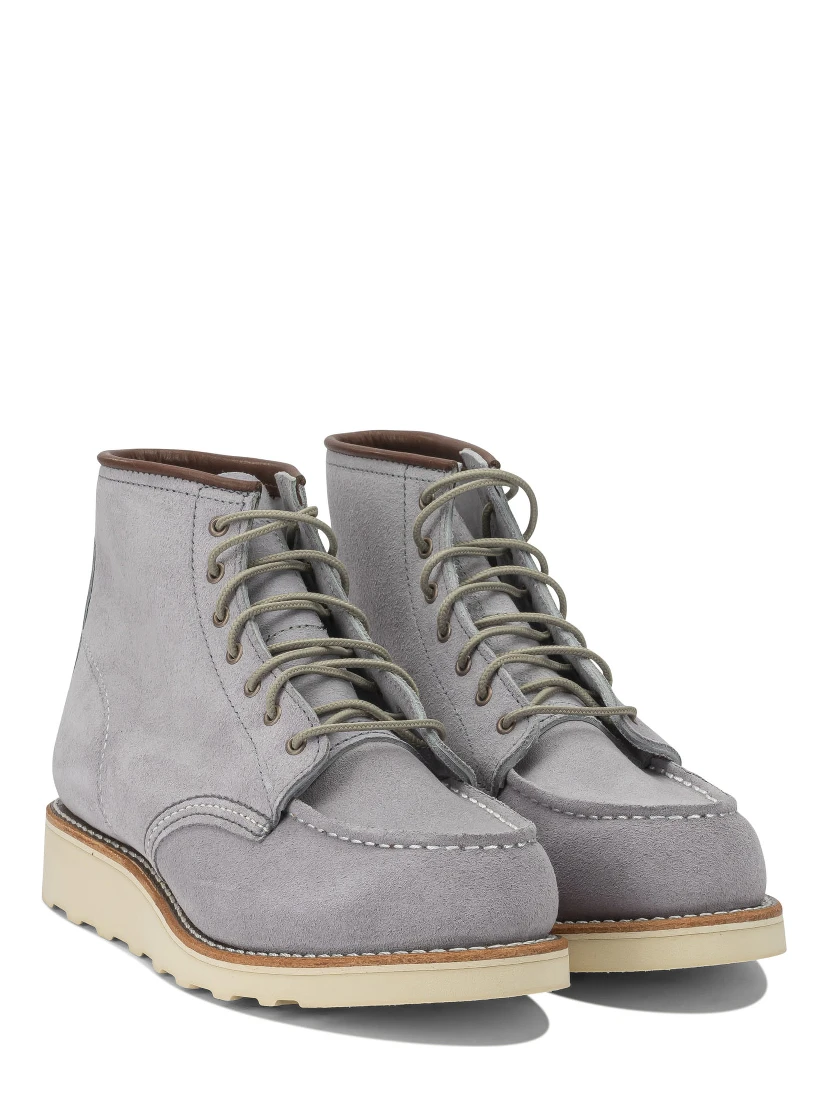 "6 Moc Toe 3300 Dusty Lavender Abilene" Lace-up ankle boots