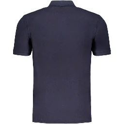 Blue Cotton Polo Shirt