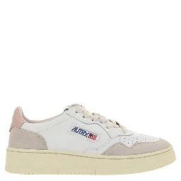 White Leather Low Top Sneakers
