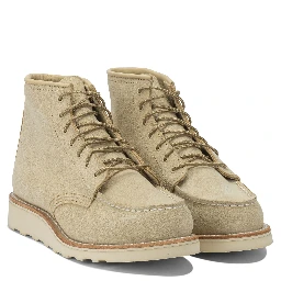 "6 Moc Toe 3328 Cream Abilen" Lace-up ankle boots