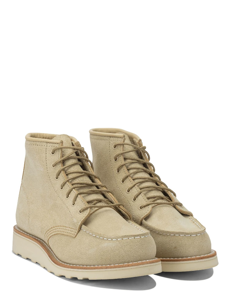 "6 Moc Toe 3328 Cream Abilen" Lace-up ankle boots alternative