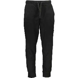 Black Polyester Men's Sweatpants