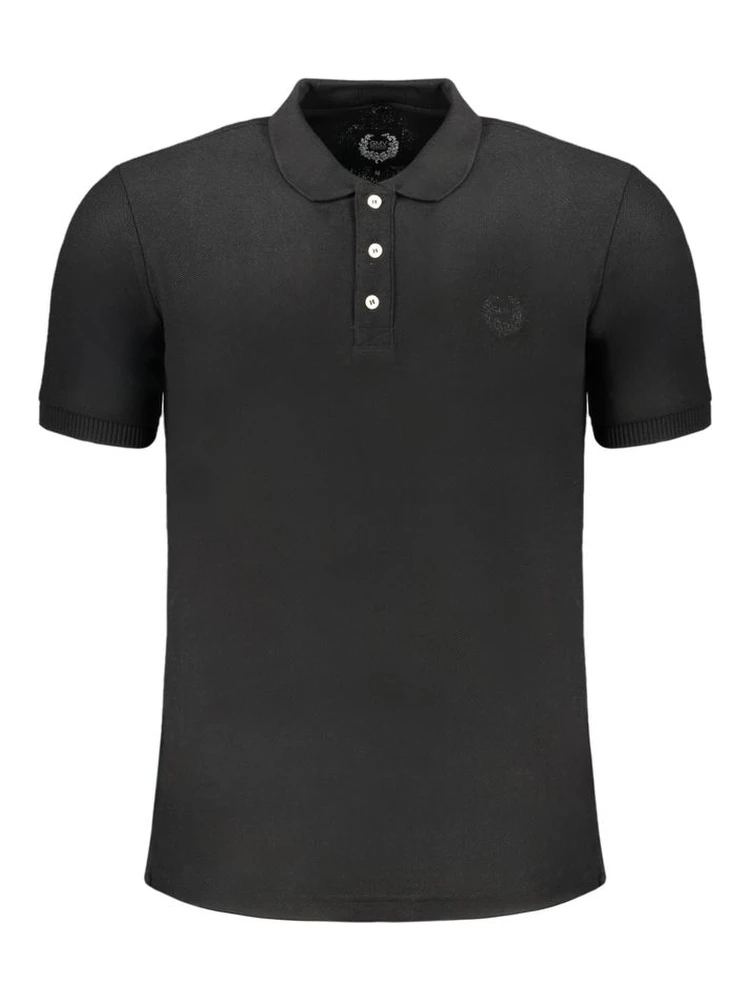 Black Cotton Polo Shirt