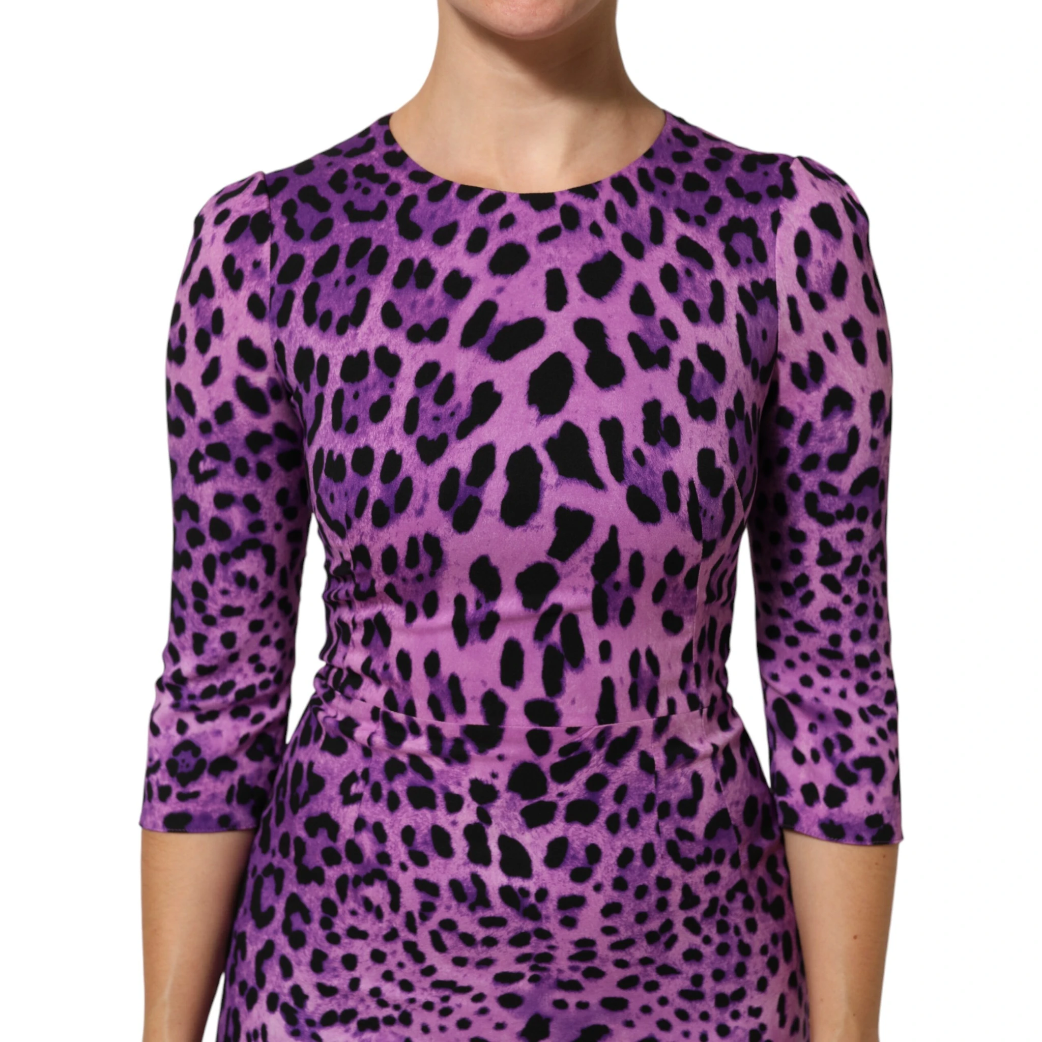 Violet Leopard Sheath Bodycon Mini Dress