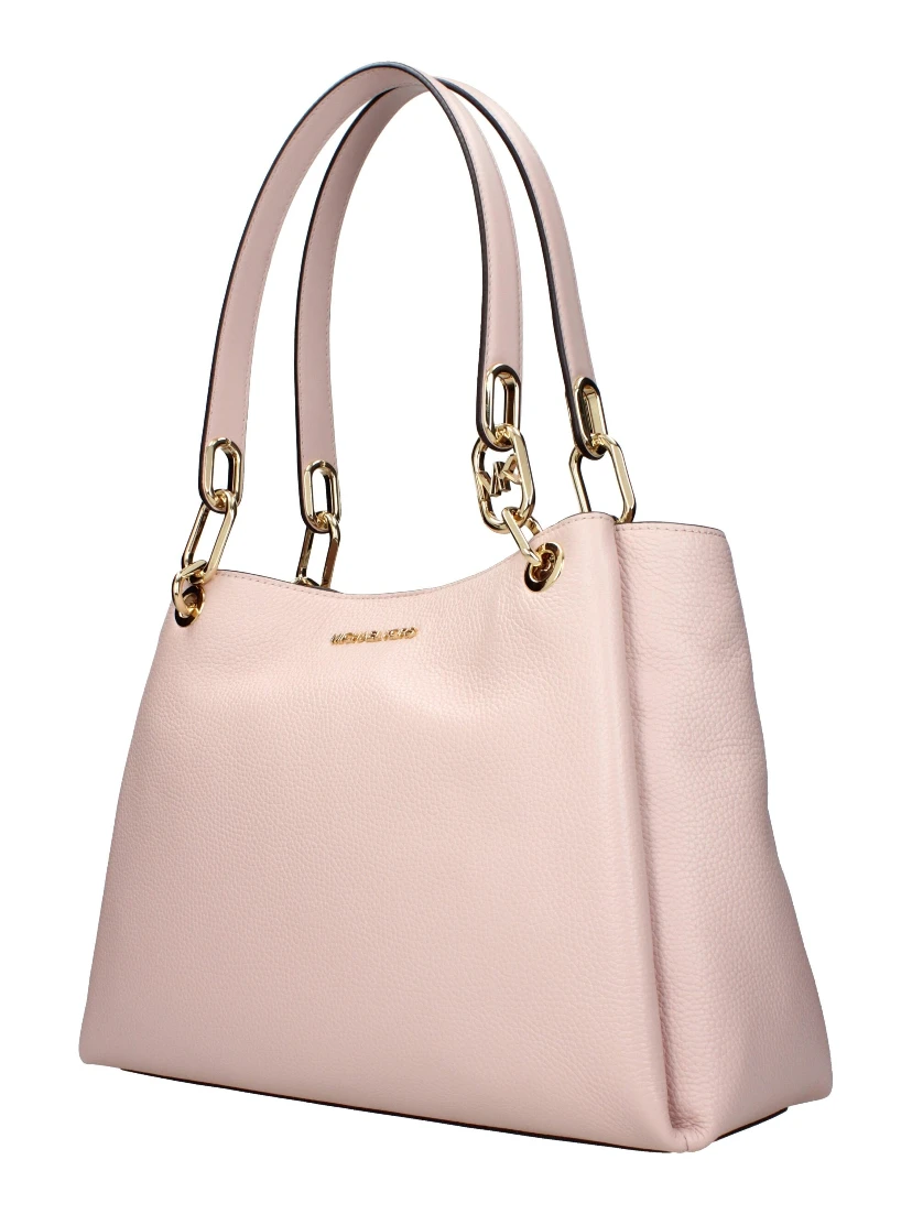 Pink Leather Shoulder Bag