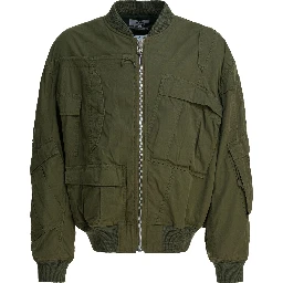 Cotton and nylon bomber jacket