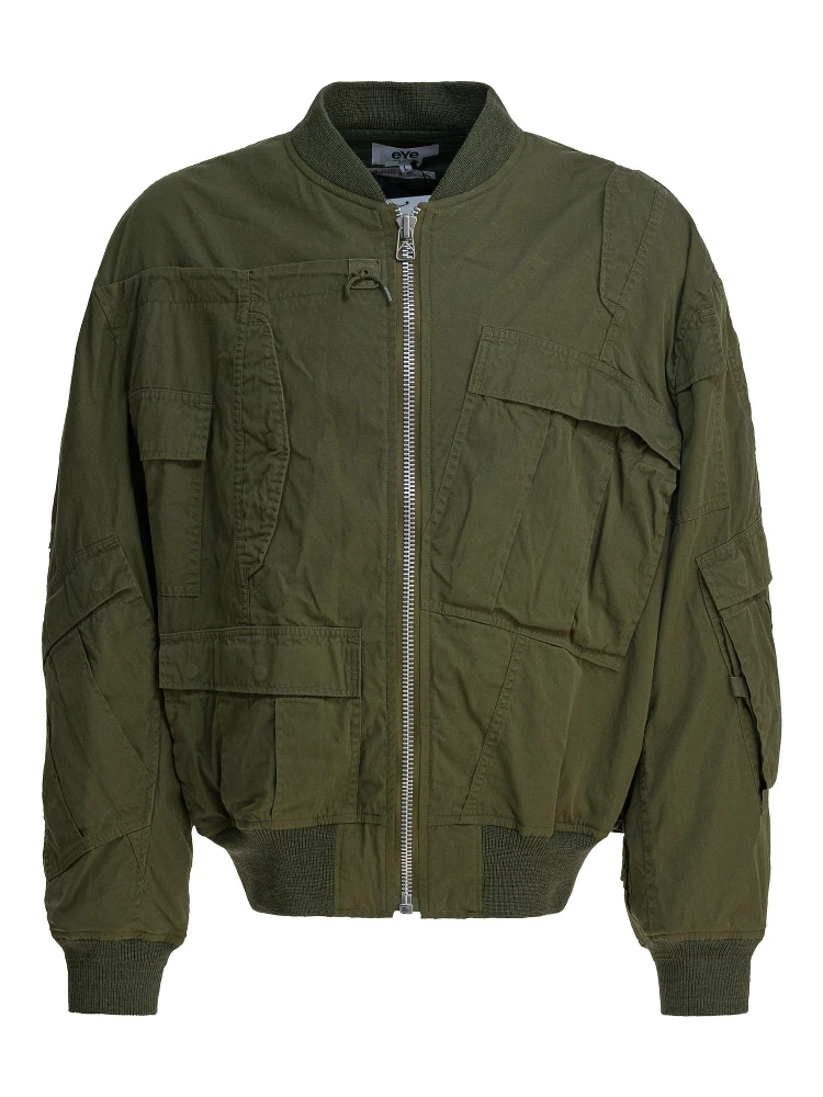 Cotton and nylon bomber jacket