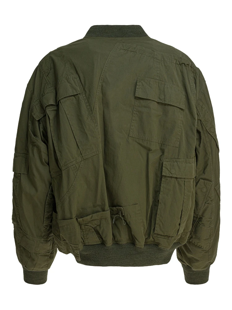 Cotton and nylon bomber jacket alternative