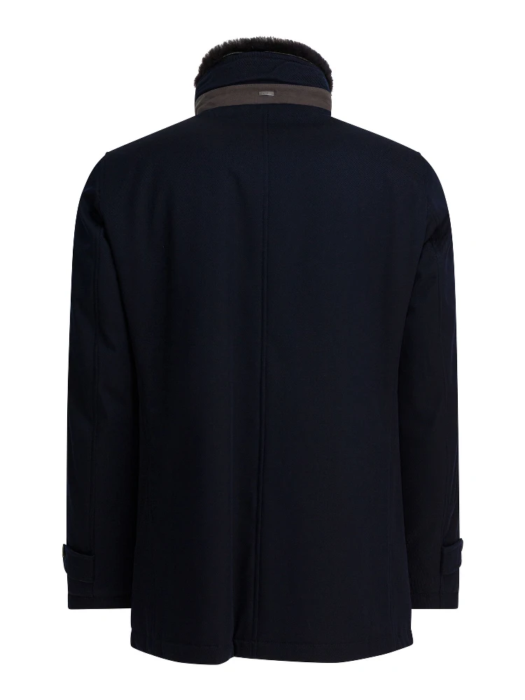 Virgin wool long coat alternative