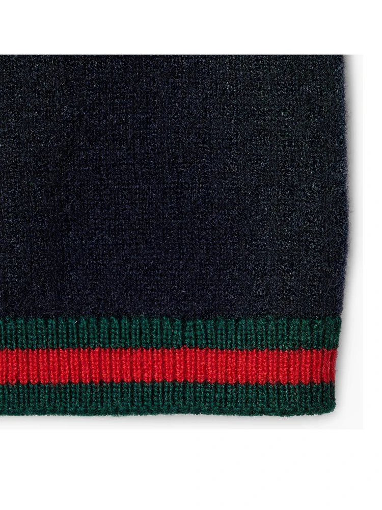 Check detail cashmere knitwear alternative