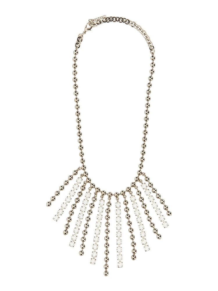 COLLANA IN CRISTALLO E CATENA CON FRANGE