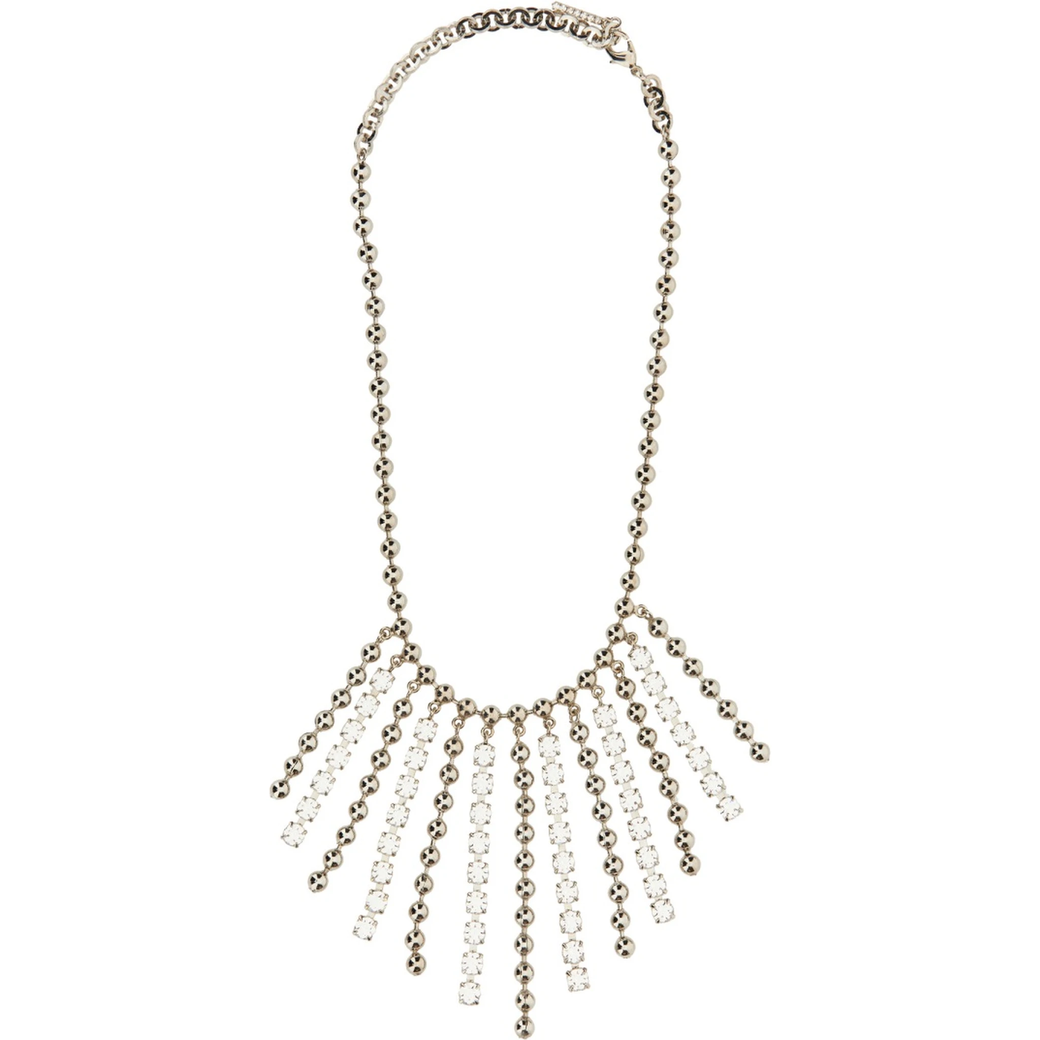 COLLANA IN CRISTALLO E CATENA CON FRANGE