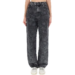 JEANS WITH FLORAL PATTERN