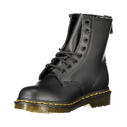 Black Leather Unisex Ankle Boot