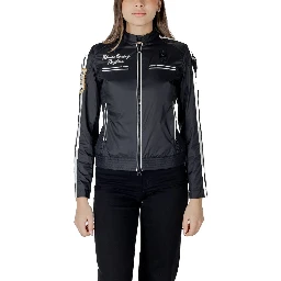 Black Polyamide Biker Jacket
