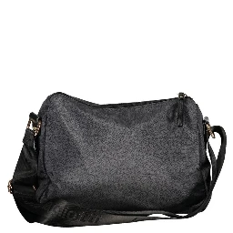 Black Polyester Women Handbag