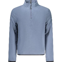 Blue Polyester Men Sweater