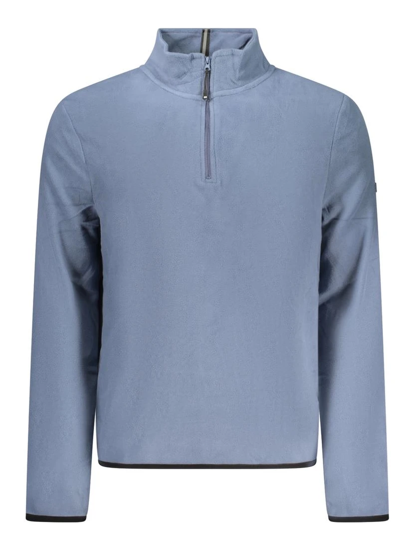 Blue Polyester Men Sweater