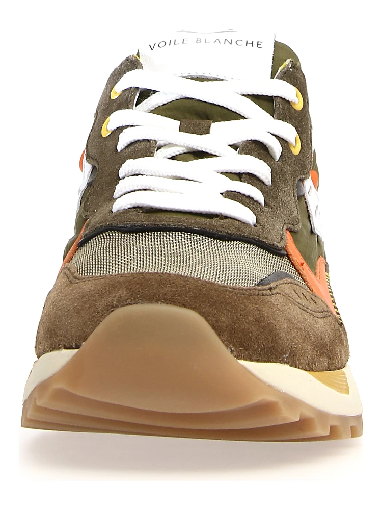 Man Sneakers Leather, Textile Fibers alternative