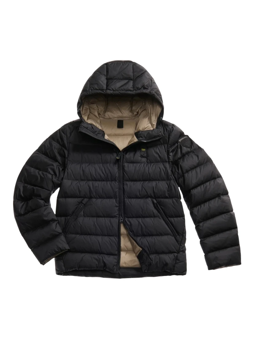 hooded quilted jacket