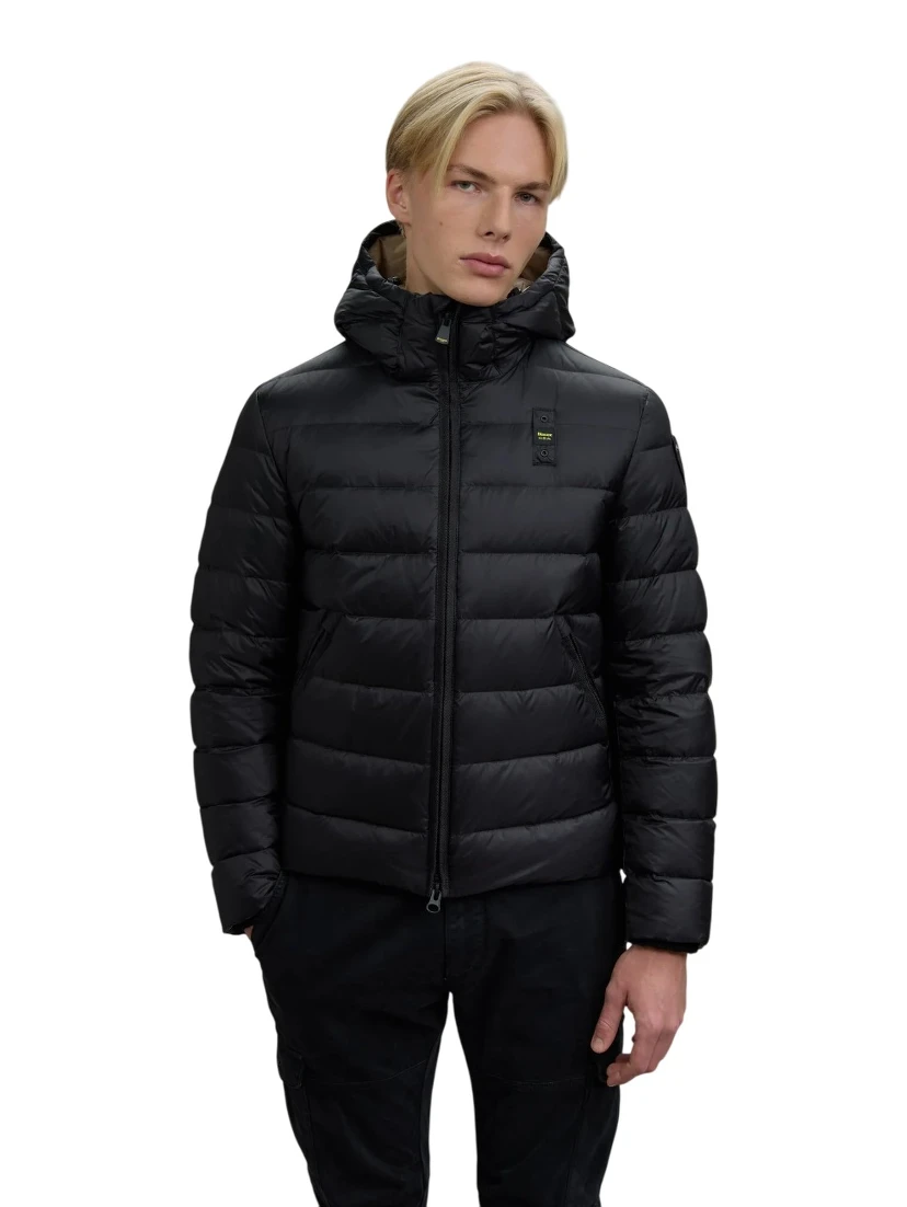 hooded quilted jacket
