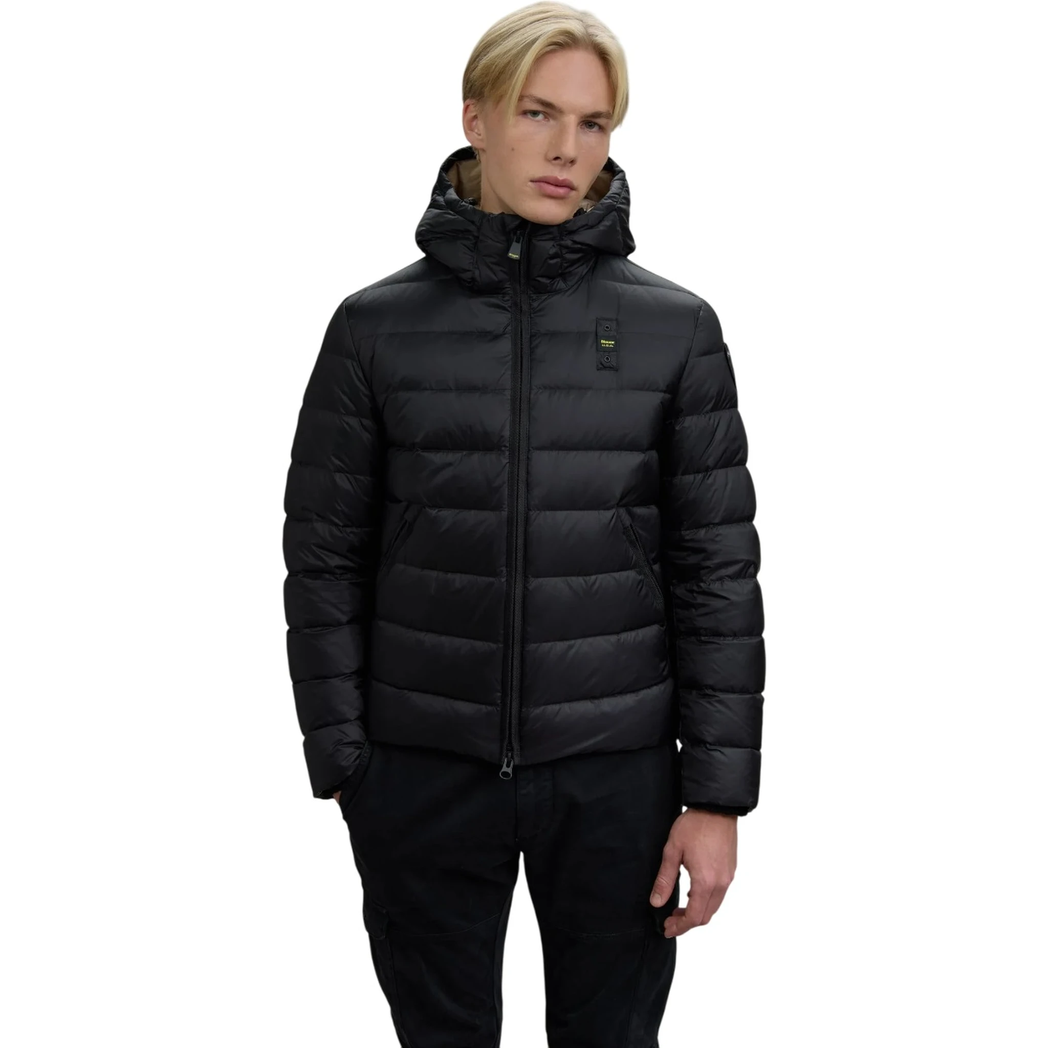 hooded quilted jacket
