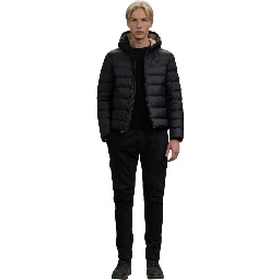 hooded quilted jacket