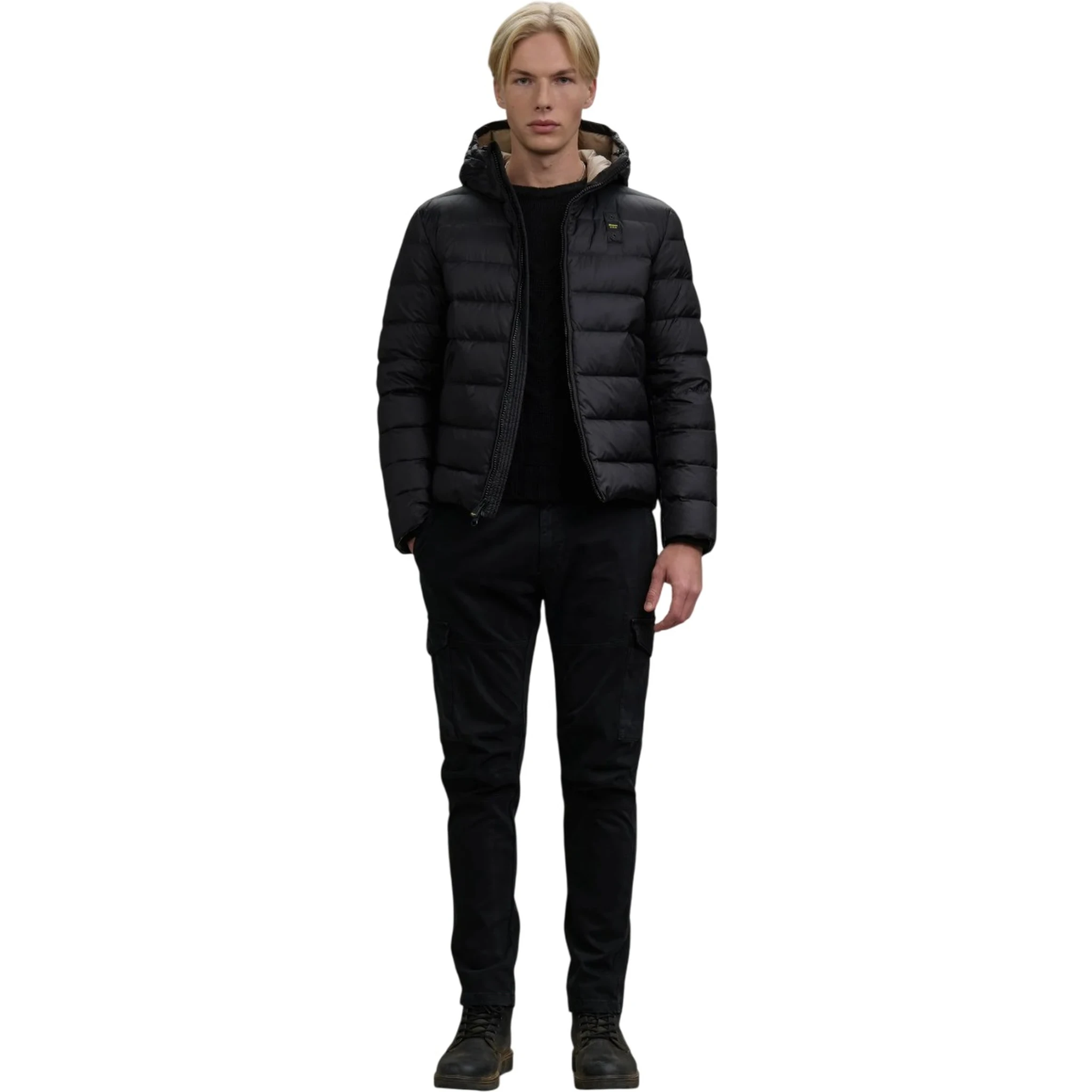 hooded quilted jacket