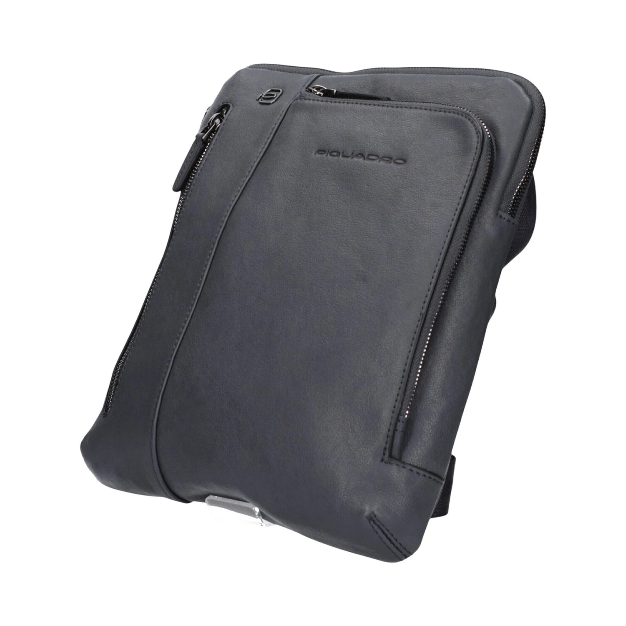 Black Square men's leather crossbody bag