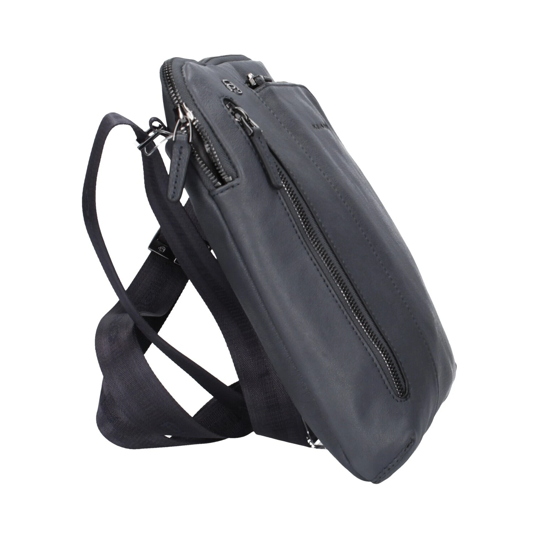 Black Square men's leather crossbody bag