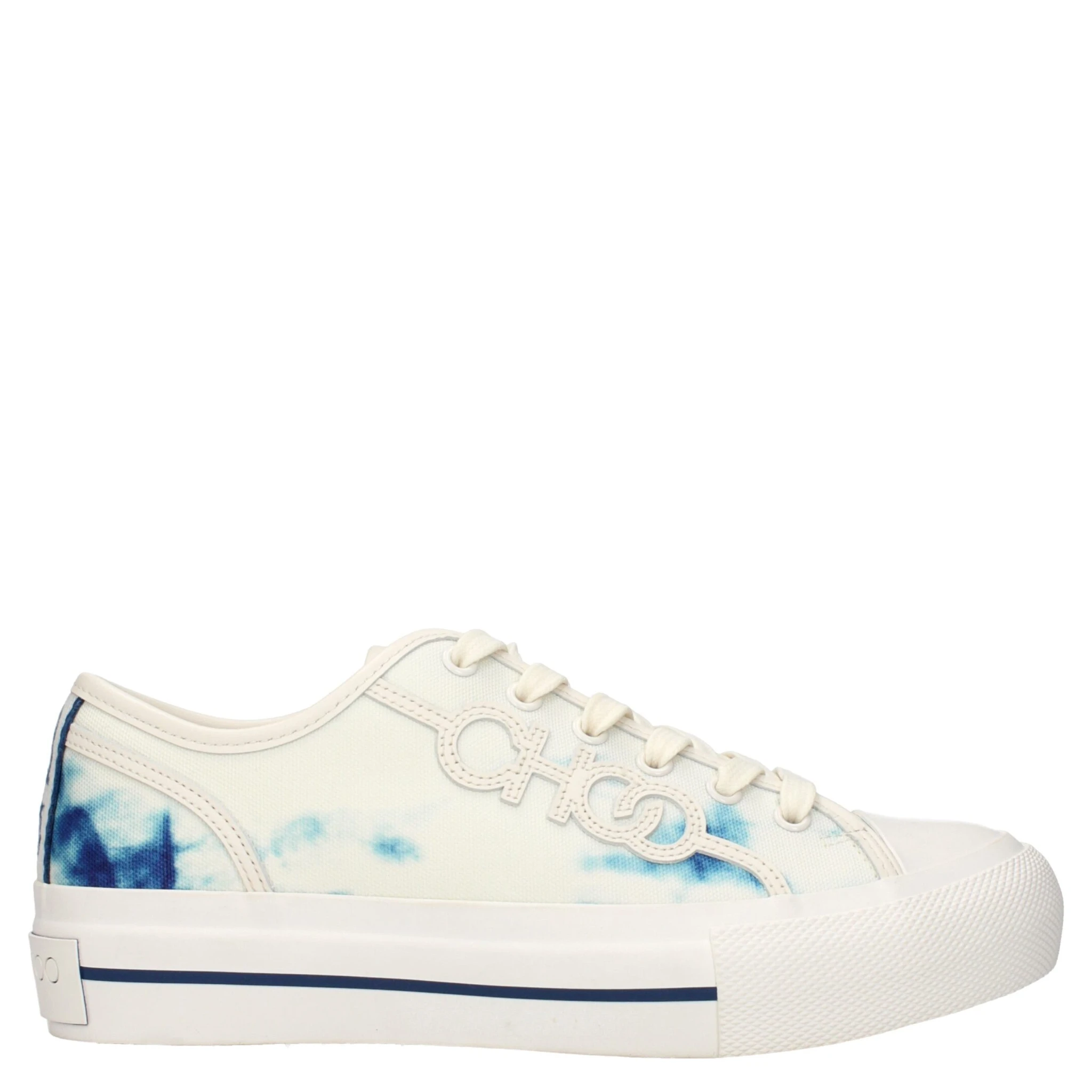 Beige Fabric Low Top Sneakers