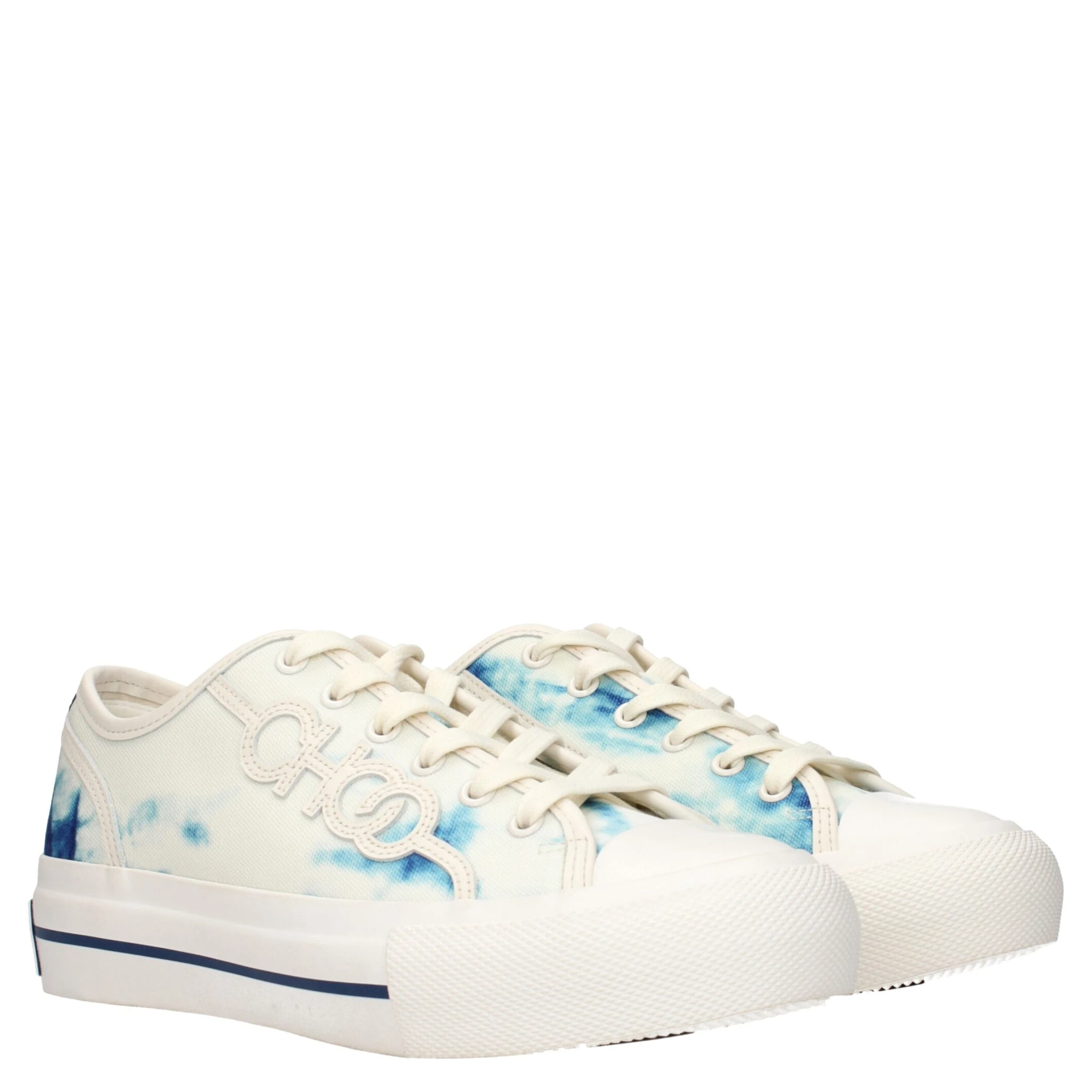 Beige Fabric Low Top Sneakers
