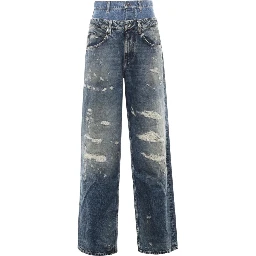 DOUBLE LAYER DENIM JEANS