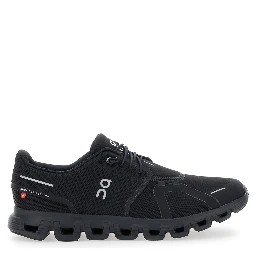 Cloud 6 Black Low Top Sneakers with Mesh Details and Logo on the Side in Tech Fabric Man