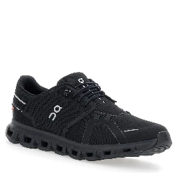 Cloud 6 Black Low Top Sneakers with Mesh Details and Logo on the Side in Tech Fabric Man