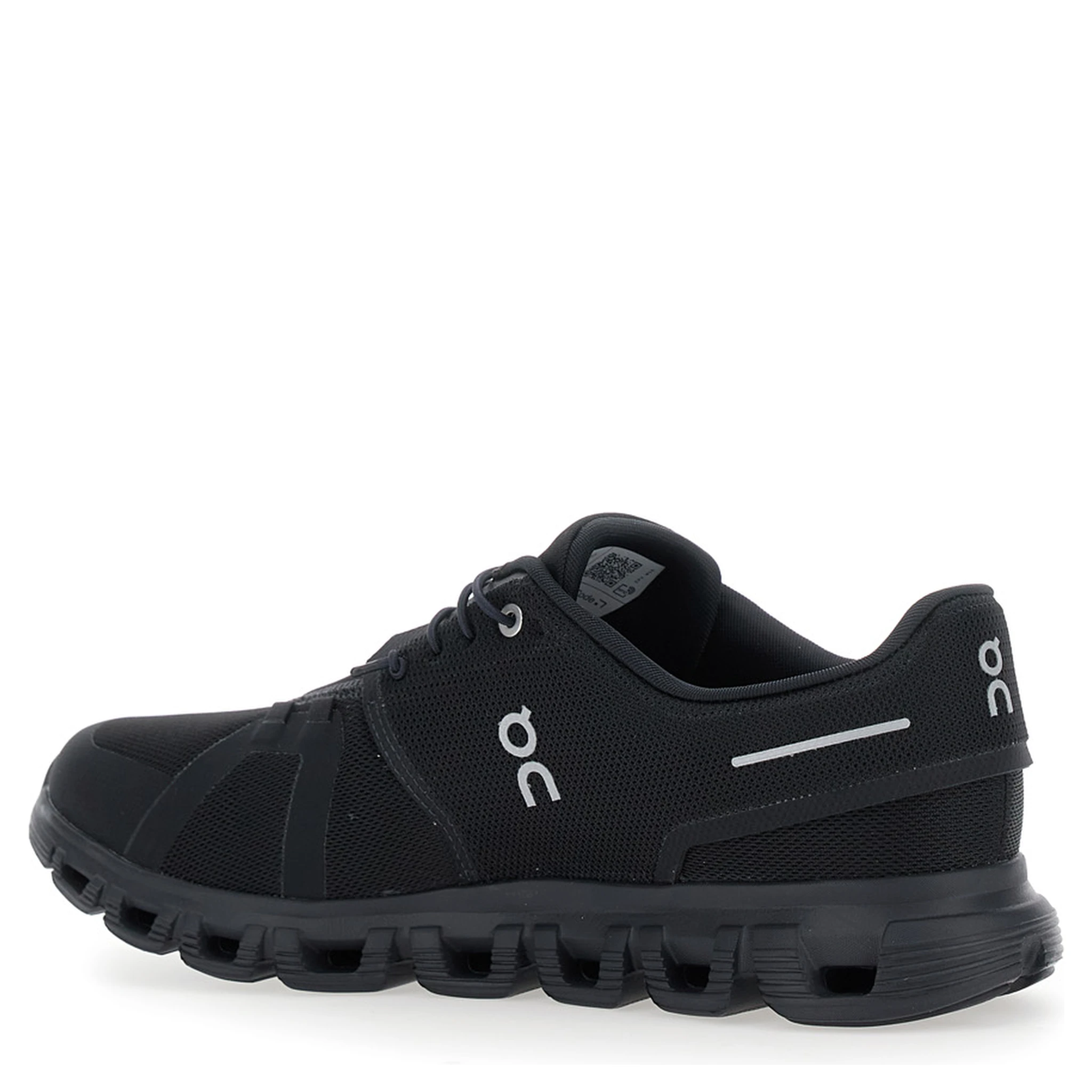 Cloud 6 Black Low Top Sneakers with Mesh Details and Logo on the Side in Tech Fabric Man