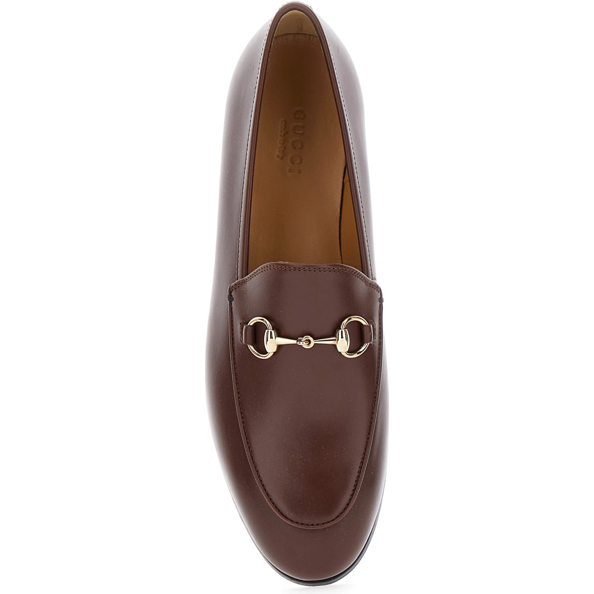 Jordan Brown Loafers with Horsebit Detail in Patent Leather Woman
