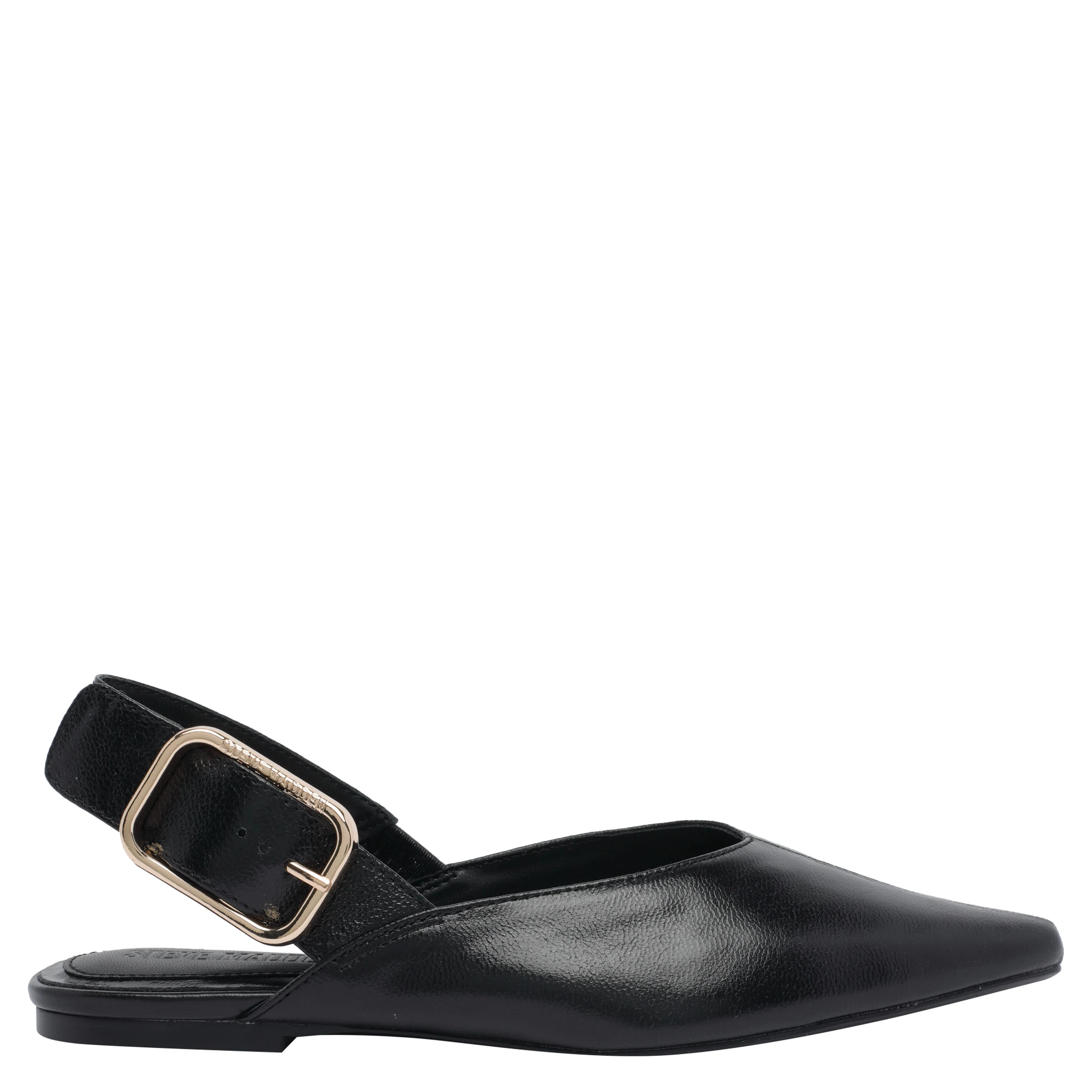 Black Slingback Flat Shoes