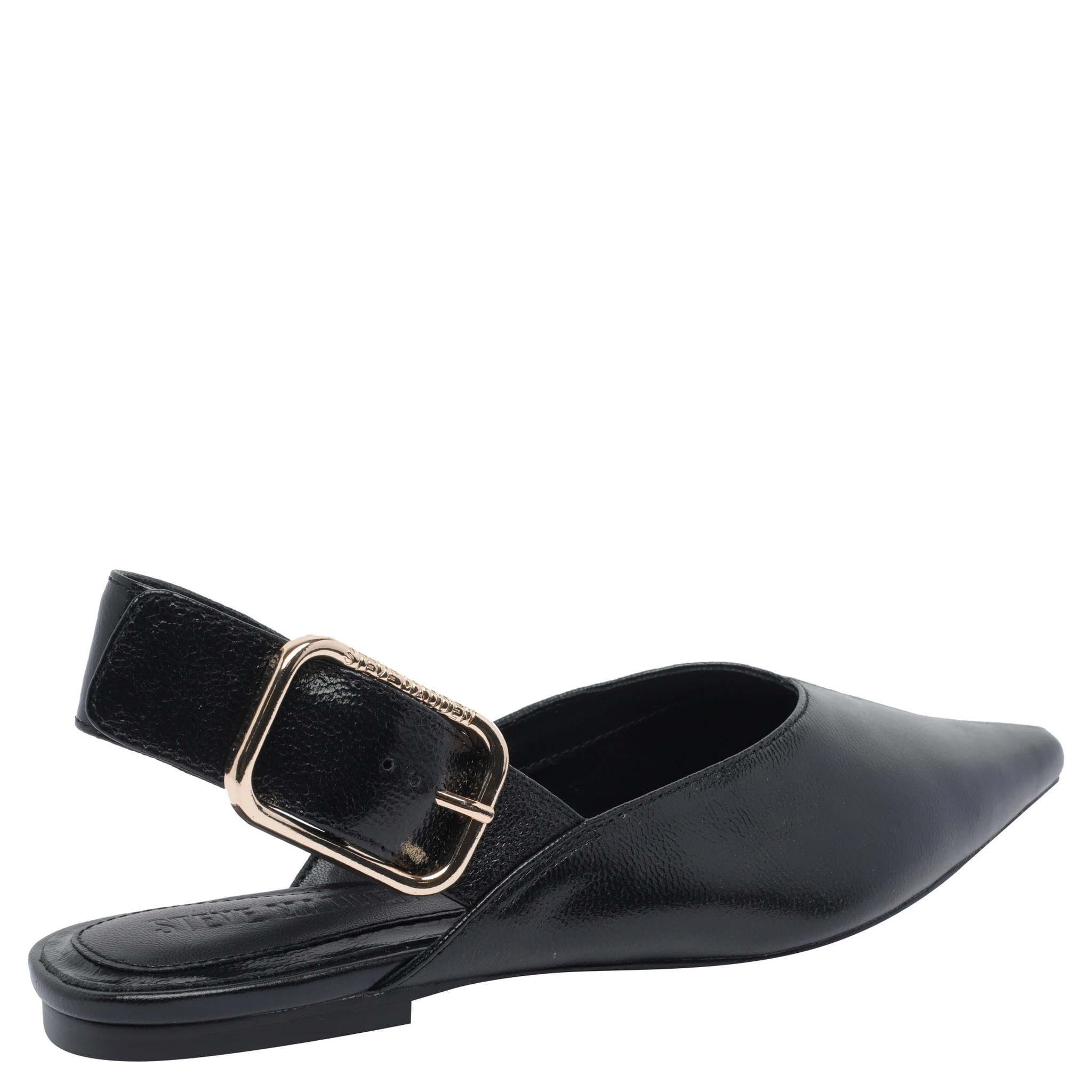 Black Slingback Flat Shoes