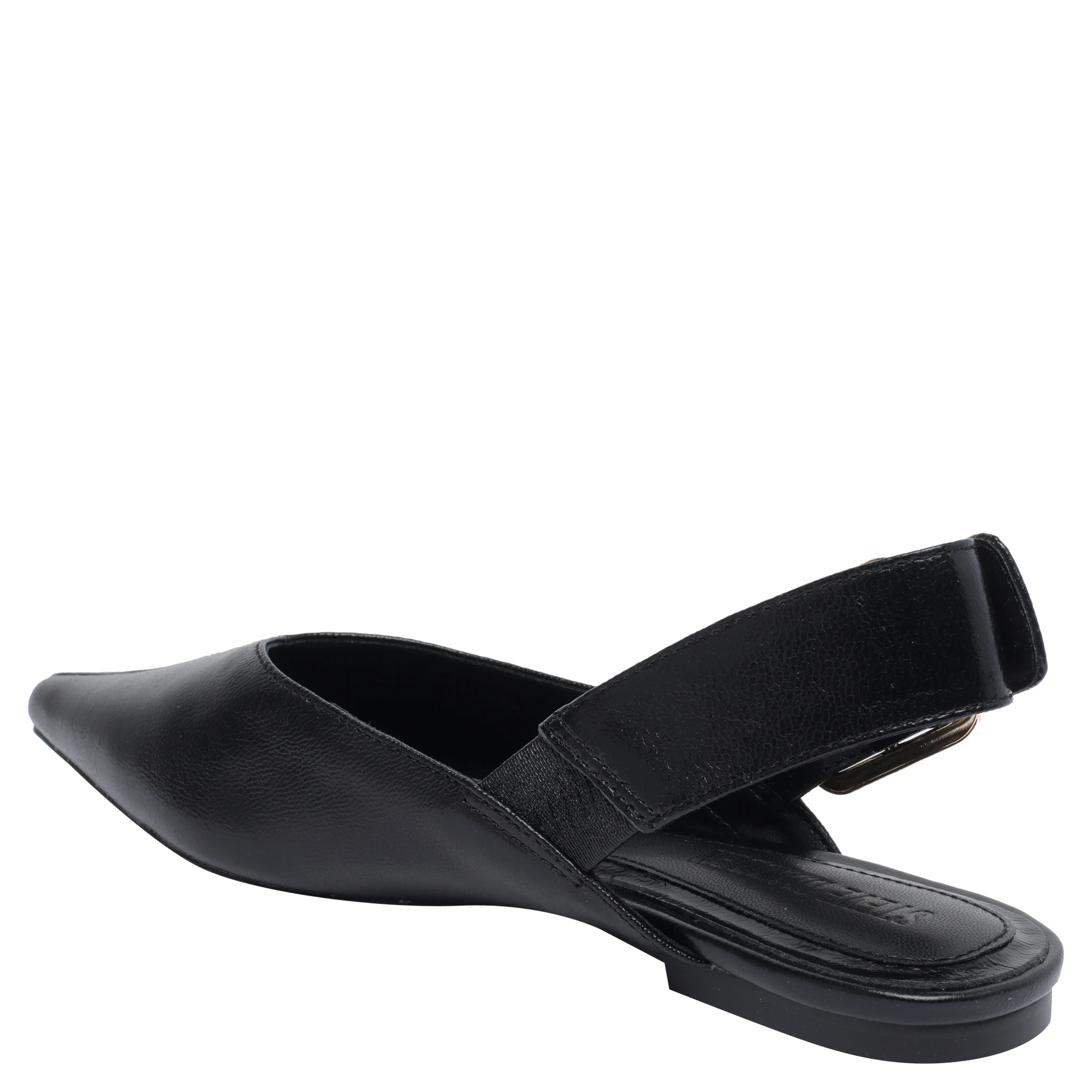 Black Slingback Flat Shoes