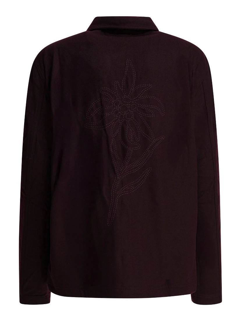 Wool blend overshirt jacket