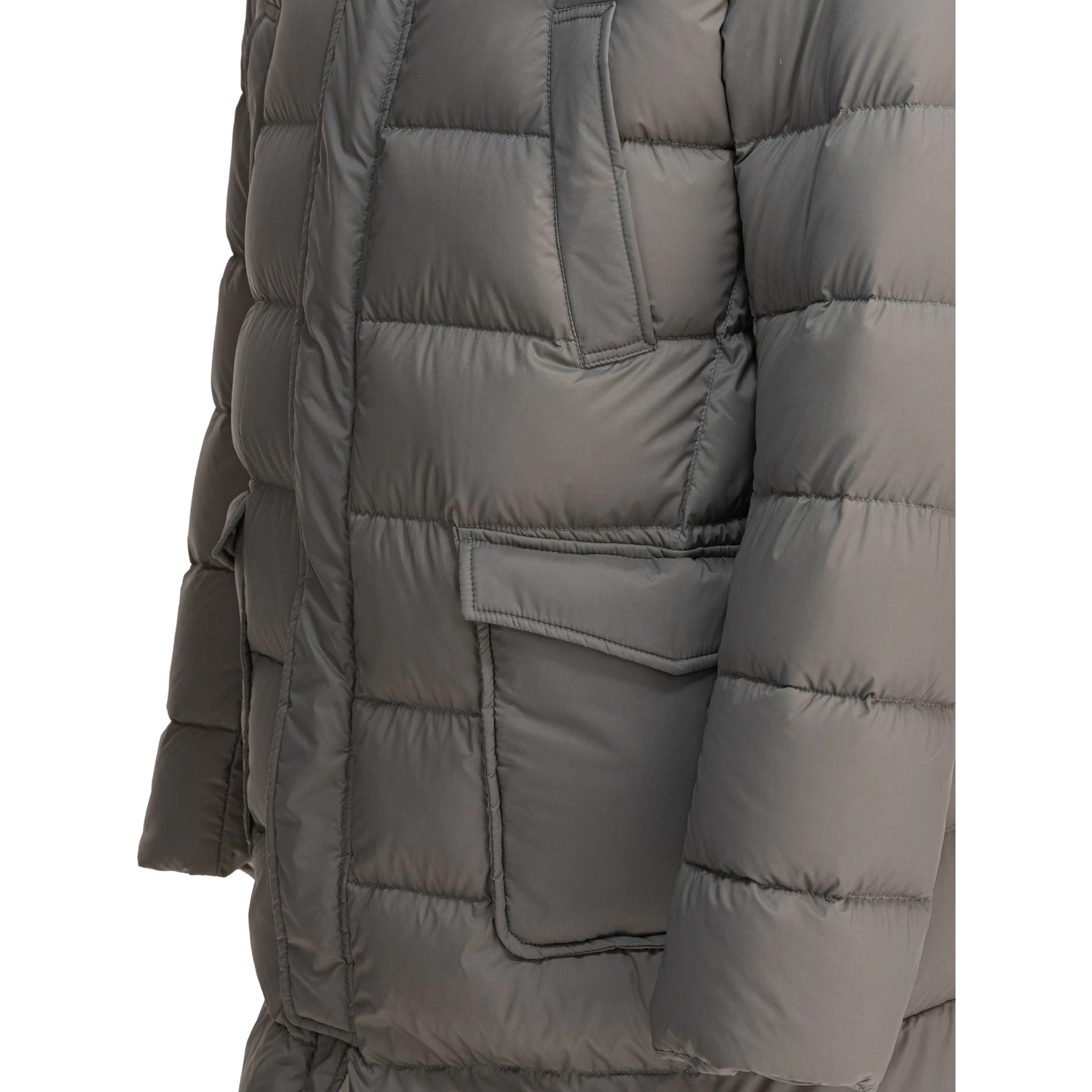 Long down jacket with hood