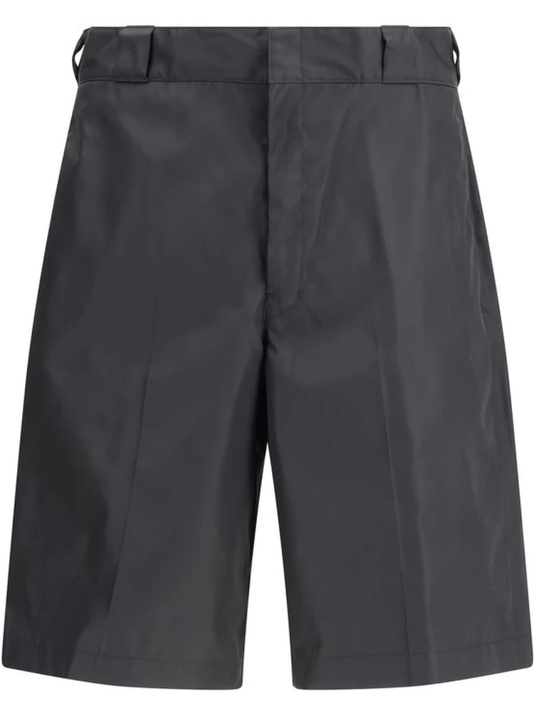 Black Recycled Polyamide Bermuda Shorts