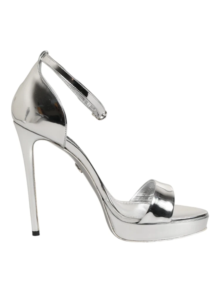 Silver Leather Platform Keira Sandals Shoes alternative