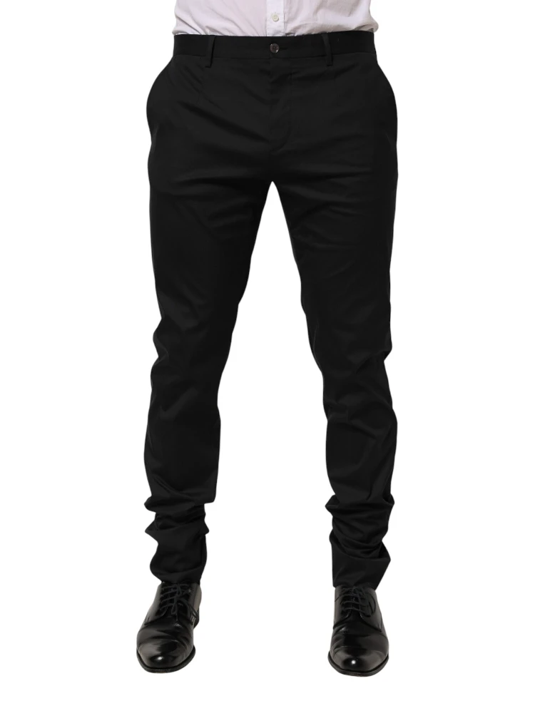 Black Cotton Formal Dress Men Trouser Pants