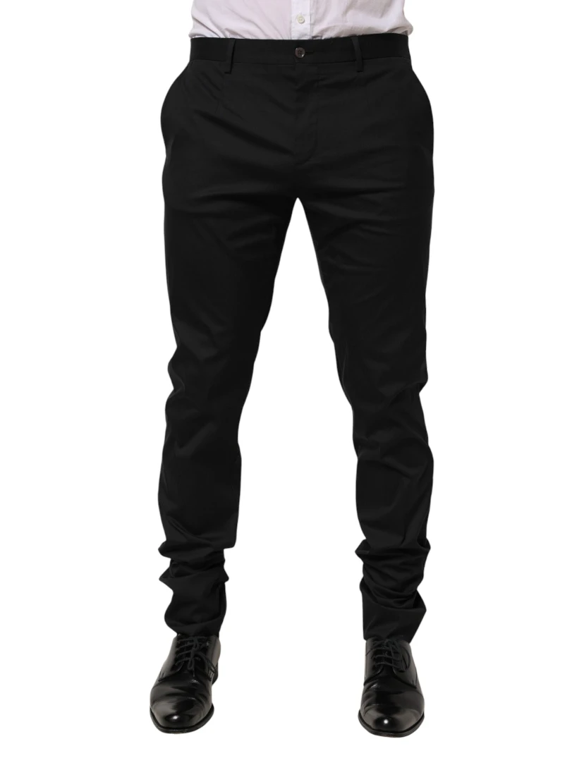 Black Cotton Formal Dress Men Trouser Pants