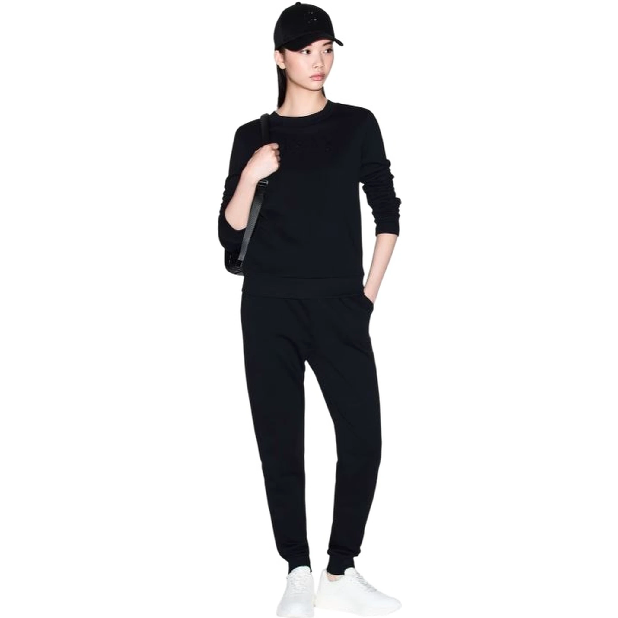 Black Armani Exchange jogger trousers